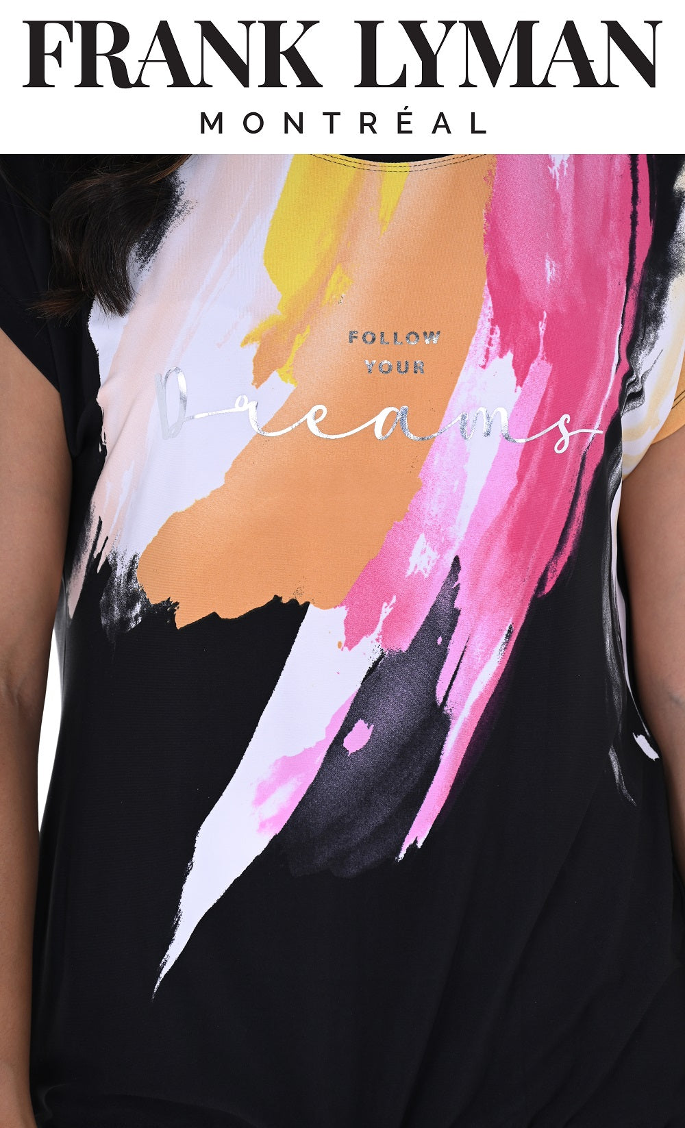 FRANK LYMAN BLACK TOP WITH PAINT STRIPES