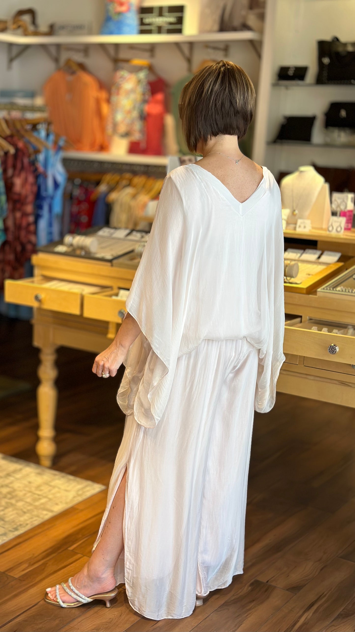 Italian Silk Pants - Light Pink