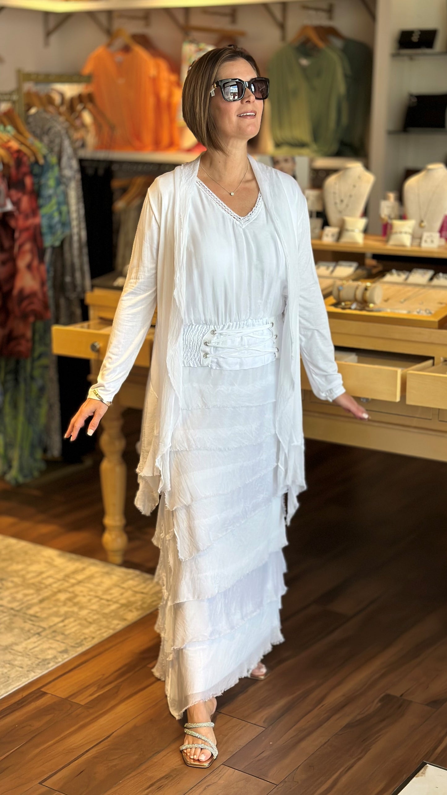 Italian Silk Long Skirt - Light Pink