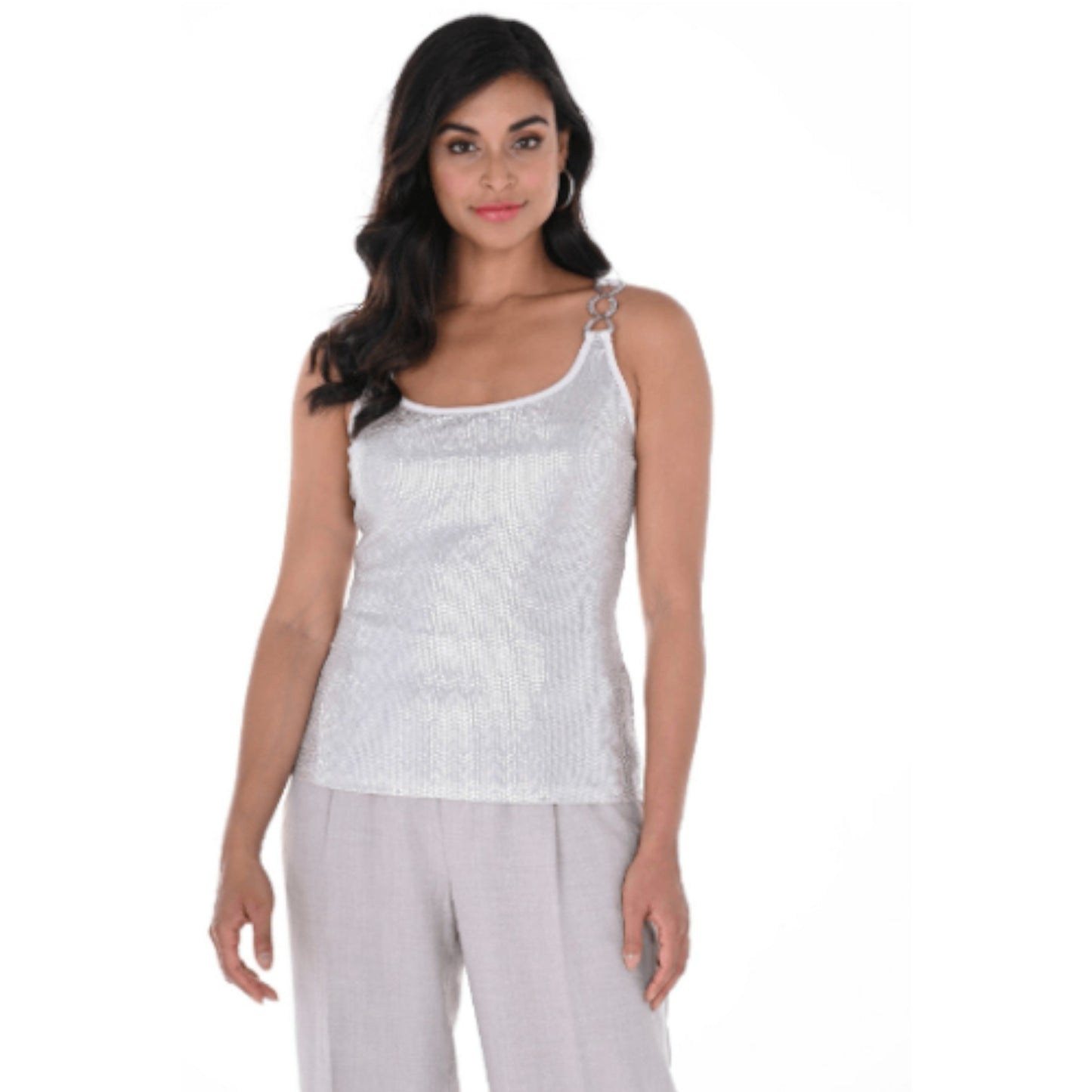 FRANK LYMAN SEQUIN TANK TOP - CHAMPAGNE