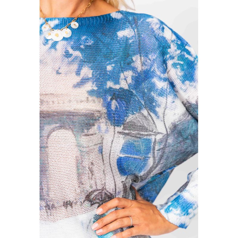 SWEATER "ARC DE TRIOMPHE" - BLUE