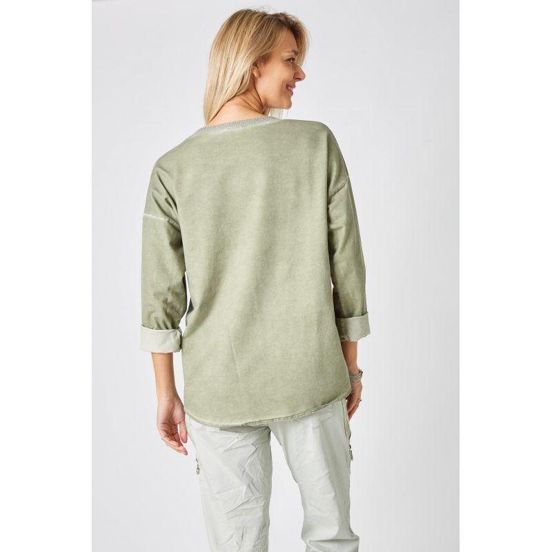 CROSS MY HEART SWEATER - OLIVE