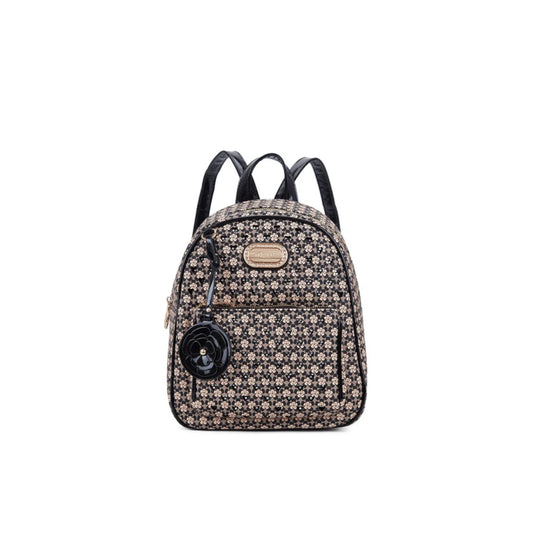 ITALY WANDERLUST MINI FASHION BACKPACK WITH TWINKLE STAR DESIGN - BLACK