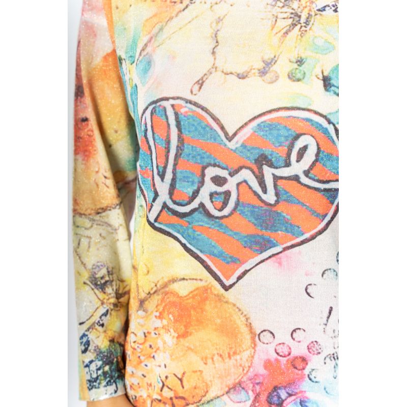 ABSTRACT PRINT TOP "LOVE"