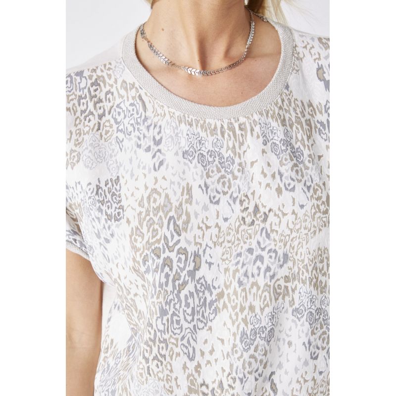 ANIMAL PRINT T-SHIRT - BEIGE