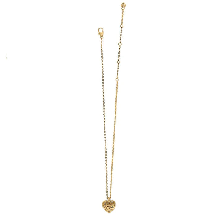 Contempo Heart Petite Necklace - Gold