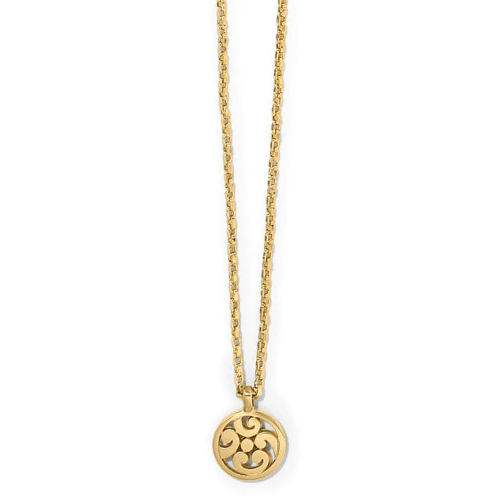 Contempo Medallion Petite Necklace - Gold