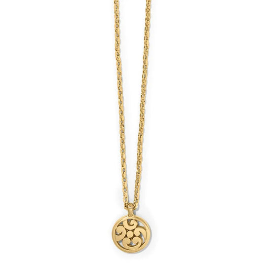 Contempo Medallion Petite Necklace - Gold