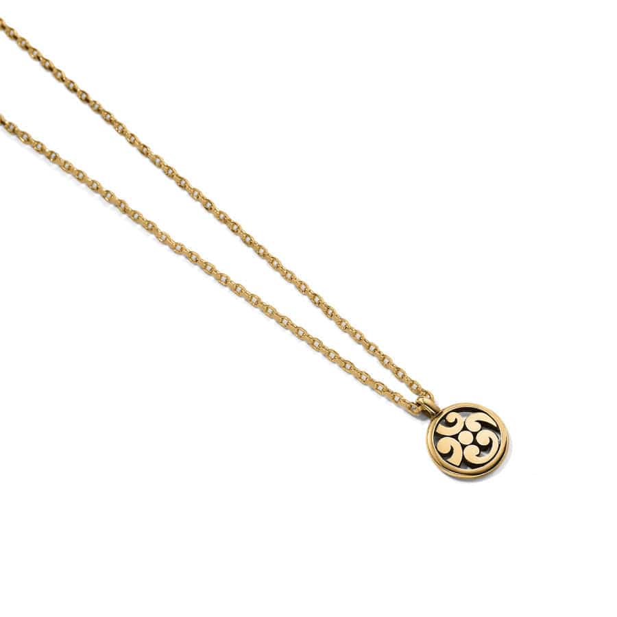 Contempo Medallion Petite Necklace - Gold